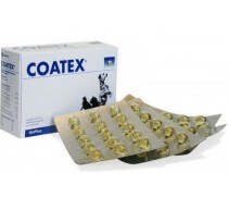 Coatex Kapseln für Hunde und Katzen und Vitaminflüssigkeit für dermatologische Probleme