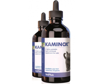 Vetplus Kaminox Nahrungsmittelergänzung flüssig für die Katze mit Nierenproblemen
