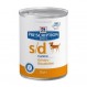 Hills SD Canine s/d (Dose) 370 grs. PD - Prescription Diet Diät für Hunde